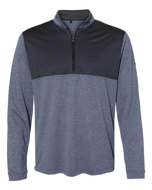 Adidas A280, Lightweight Quarter-zip Pullover, Collegiate Navy Heather/ Carbon