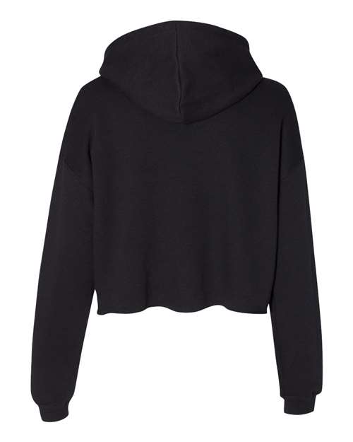BELLA + CANVAS 7502, Women's Crop Hoodie Sweatshirt, Black