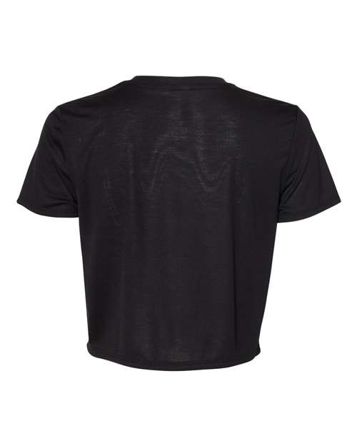 BELLA + CANVAS 8882, Women’s Flowy Crop Tee, Black