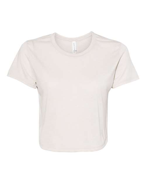 BELLA + CANVAS 8882, Women’s Flowy Crop Tee, Heather Dust