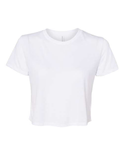 BELLA + CANVAS 8882, Women’s Flowy Crop Tee, White