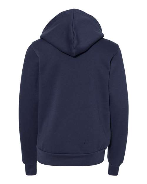 BELLA + CANVAS 3719Y, Youth Sponge Fleece Hoodie Sweatshirt, Navy