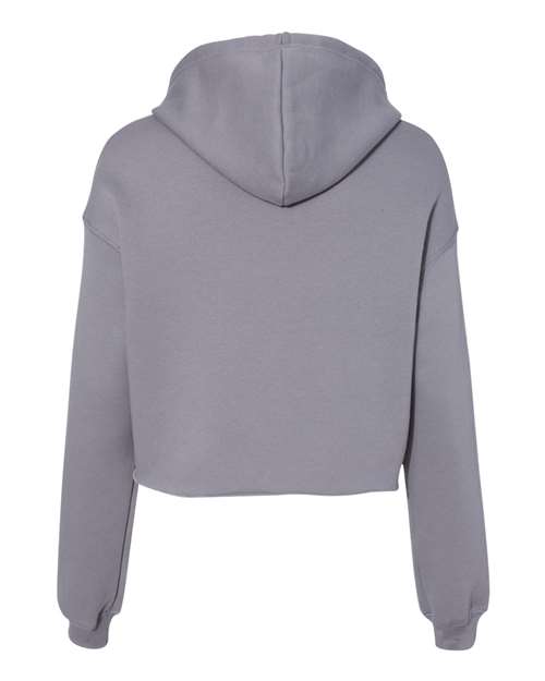 BELLA + CANVAS 7502, Women's Crop Hoodie Sweatshirt, Storm