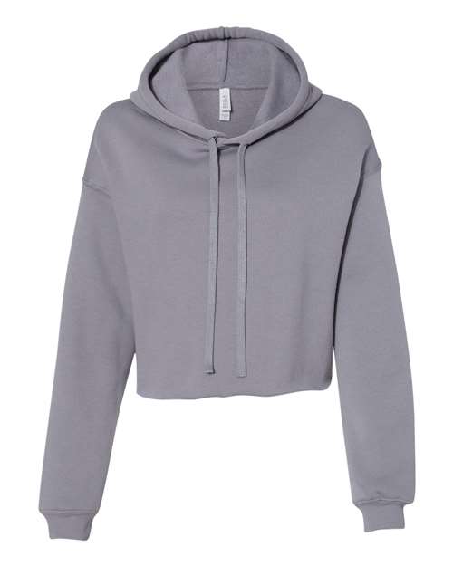 BELLA + CANVAS 7502, Women's Crop Hoodie Sweatshirt, Storm