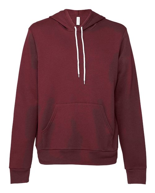 BELLA + CANVAS 3719, Unisex Sponge Fleece Hoodie Sweatshirt, Maroon