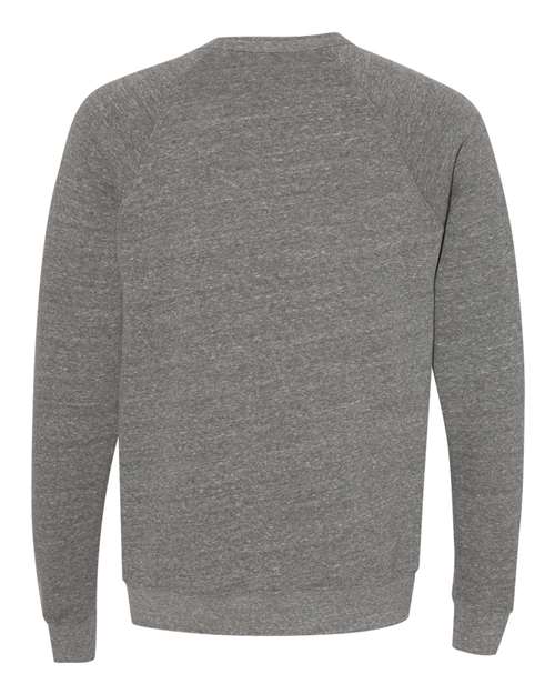 BELLA + CANVAS 3901, Unisex Sponge Fleece Raglan Crewneck Sweatshirt, Deep Heather