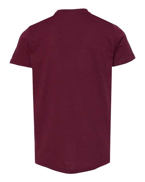 BELLA + CANVAS 3001Y, Youth Jersey Tee, Maroon