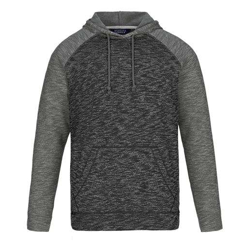 L00745 - Alameda - Adult Pullover Hooded Sweatshirt Black Gunmetal Heather 60% Cotton 40% Recycled Polyester 745 adult eco-friendly mens Muskoka Trail sustainable