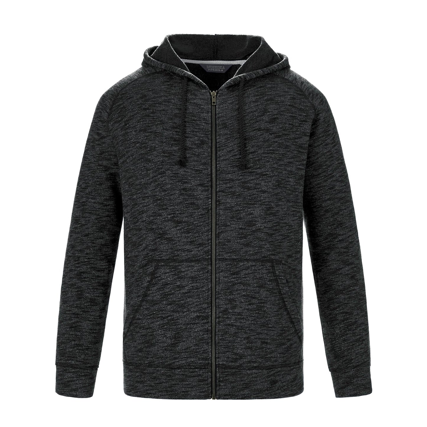 L00750 - Berkeley - Adult Full Zip Hooded Sweatshirt Black Heather 60% Cotton 40% Recycled Polyester 750 adult eco-friendly mens Muskoka Trail sustainable