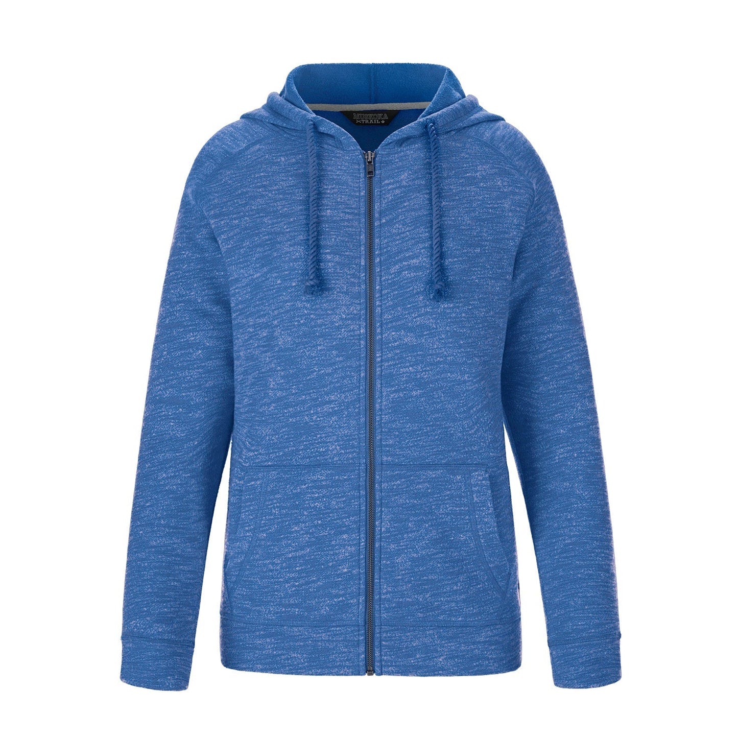 L00751 - Berkeley - Ladies Full Zip Hooded Sweatshirt Blue Heather 60% Cotton 40% Recycled Polyester 751 eco-friendly Ladies Muskoka Trail sustainable Women