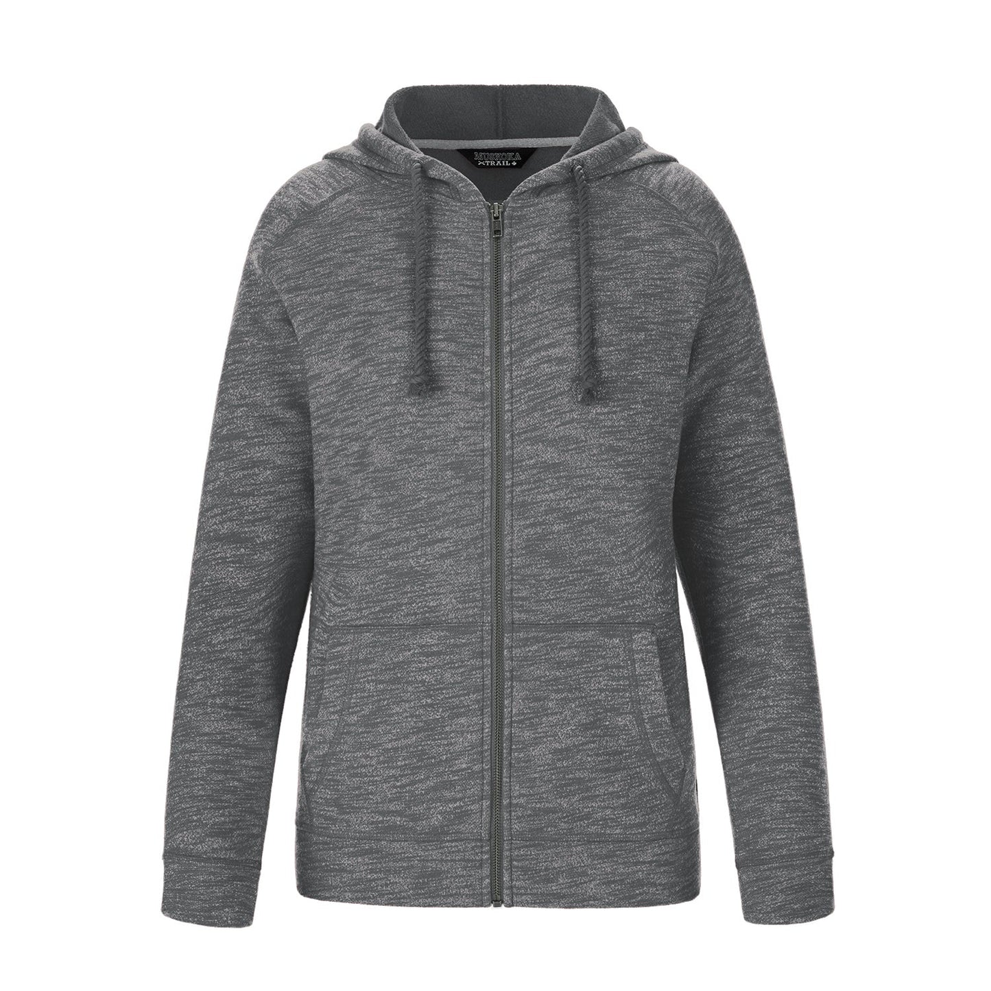 L00751 - Berkeley - Ladies Full Zip Hooded Sweatshirt Gunmetal Heather 60% Cotton 40% Recycled Polyester 751 eco-friendly Ladies Muskoka Trail sustainable Women