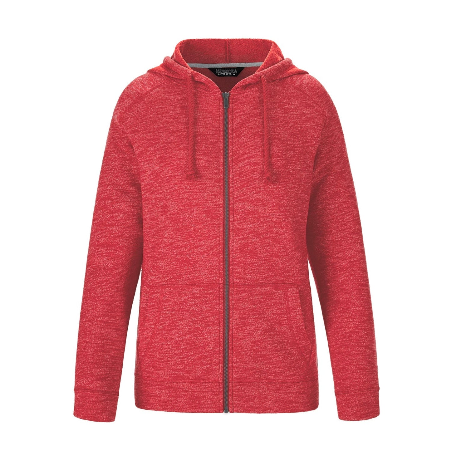 L00751 - Berkeley - Ladies Full Zip Hooded Sweatshirt Red Heather 60% Cotton 40% Recycled Polyester 751 eco-friendly Ladies Muskoka Trail sustainable Women