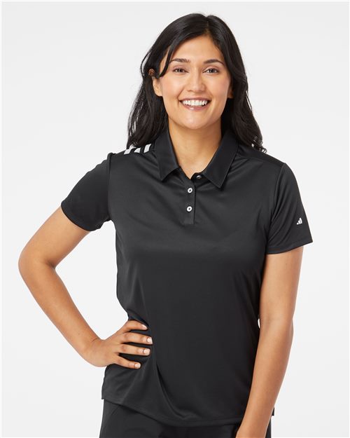 Women's 3-Stripes Shoulder Polo -  - 7692 - Toronto Screen Printing- Color
