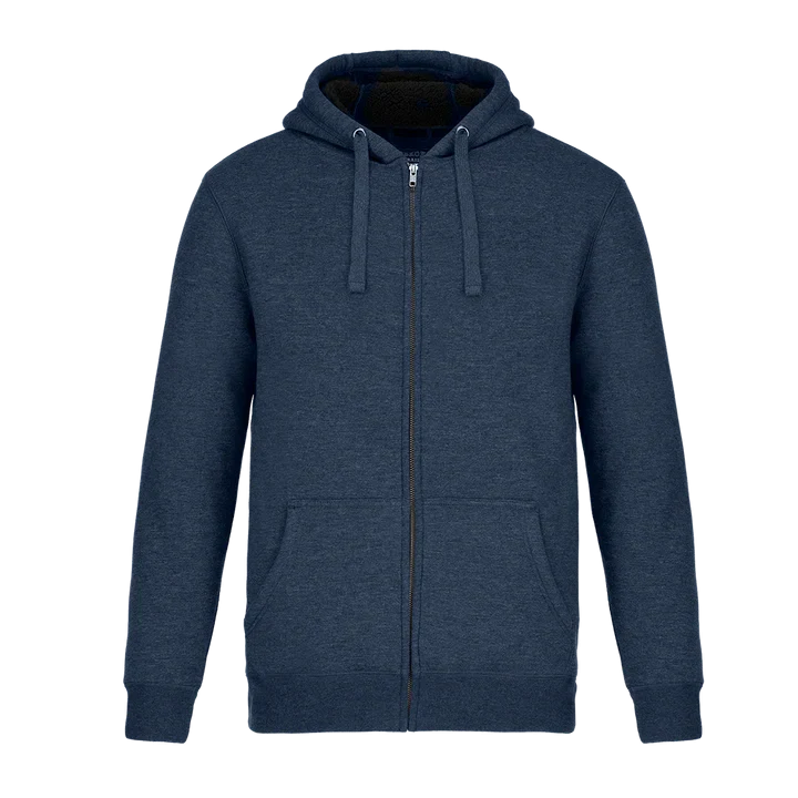 Custom Full-Zip Sherpa-Lined Hoodie 12-Pack (Embroidered & Printed) Navy Heather deals Uniforms