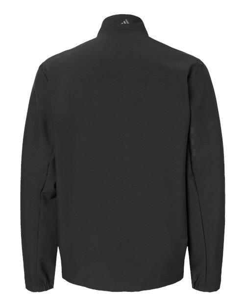 Adidas A267, Men's Wind Resistant Full-zip Jacket, Black/ Black