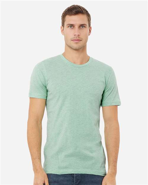 BELLA + CANVAS 3001CVC, Cvc Jersey Tee, Heather Prism Mint