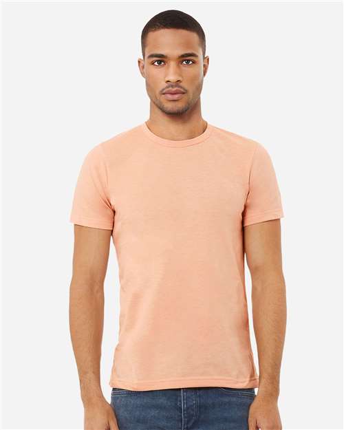 BELLA + CANVAS 3001CVC, Cvc Jersey Tee, Heather Peach
