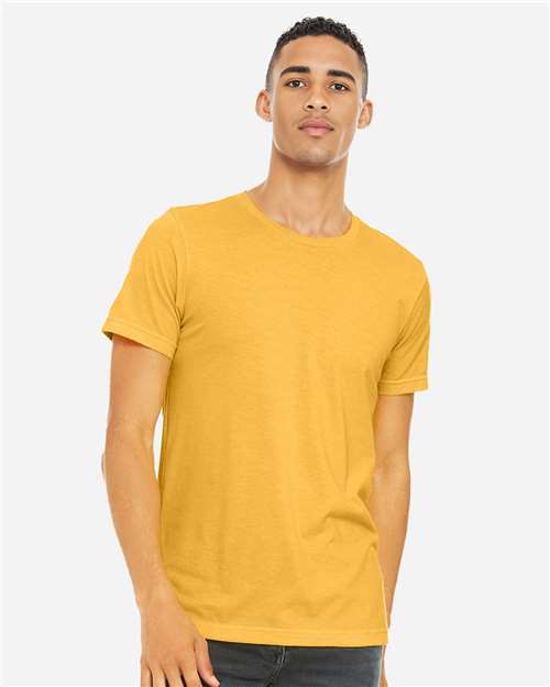 BELLA + CANVAS 3001CVC, Cvc Jersey Tee, Heather Yellow Gold