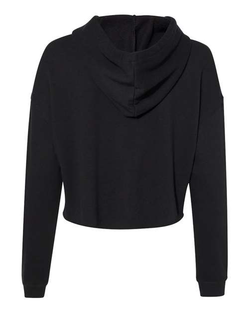 Independent Trading Co. AFX64CRP, Women’s Lightweight Crop Hooded Sweatshirt, Black