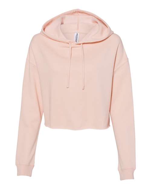 Independent Trading Co. AFX64CRP, Women’s Lightweight Crop Hooded Sweatshirt, Blush