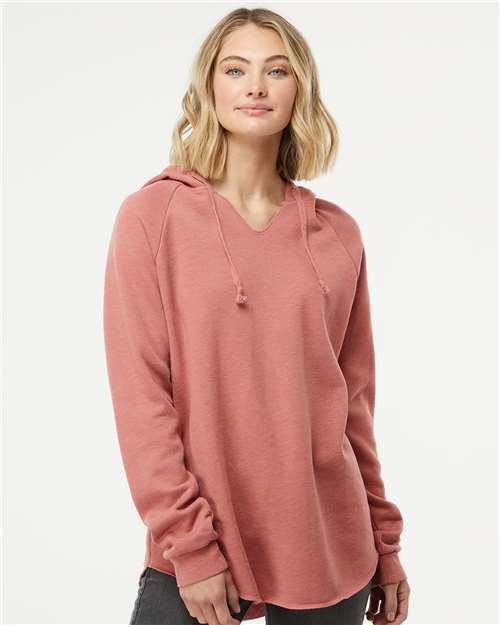 Women’s Lightweight California Wave Wash Hooded Sweatshirt -  - 7789 - Toronto Screen Printing- Color