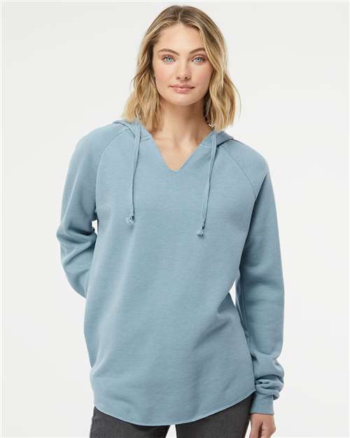 Women’s Lightweight California Wave Wash Hooded Sweatshirt -  - 7789 - Toronto Screen Printing- Color