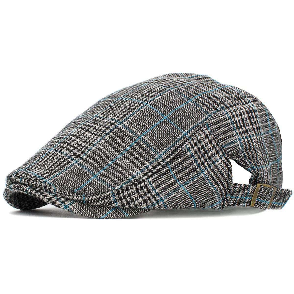 IVY Hat -K232, Plaid Pattern, Multi-Coloured, Adjustable Fashion Hat