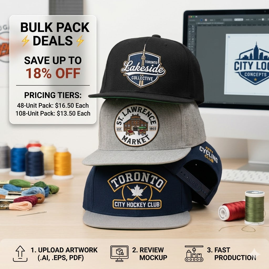 Custom Embroidered Snapback Hats – Bulk Promotional Special