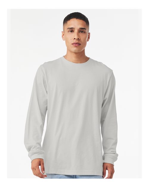 Unisex Jersey Long Sleeve Tee - Silver -  - 123