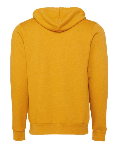 BELLA + CANVAS 3739, Unisex Sponge Fleece Full-zip Hoodie Sweatshirt, Heather Mustard