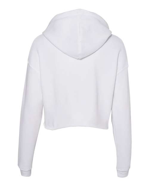 BELLA + CANVAS 7502, Women's Crop Hoodie Sweatshirt, White