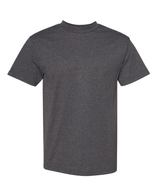 American Apparel 1301, Unisex Heavyweight Cotton Tee, Heather Charcoal