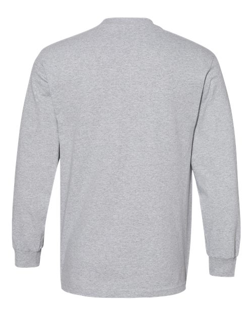 American Apparel 1304, Unisex Heavyweight Cotton Long Sleeve Tee, Heather Grey