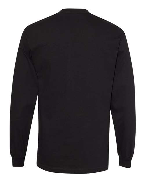 American Apparel 1304, Unisex Heavyweight Cotton Long Sleeve Tee, Black