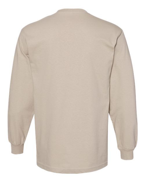 American Apparel 1304, Unisex Heavyweight Cotton Long Sleeve Tee, Sand
