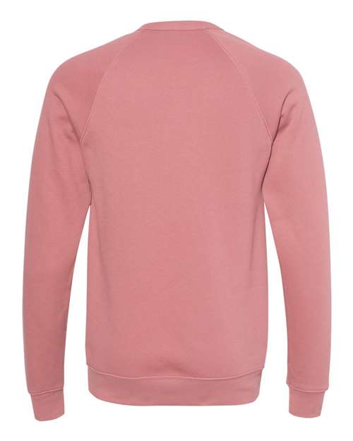 BELLA + CANVAS 3901, Unisex Sponge Fleece Raglan Crewneck Sweatshirt, Mauve