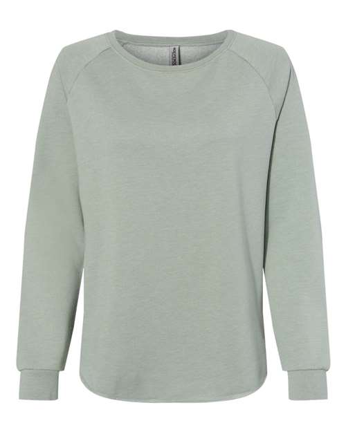 Independent Trading Co. PRM2000, Women's California Wave Wash Crewneck Sweatshirt, Sage