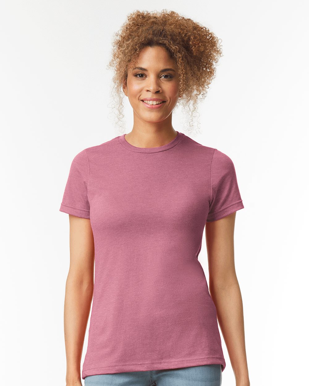 Gildan 64001LCVC, Women's Softstyle Cvc T-shirt, Gunmetal