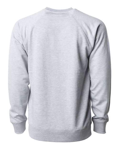 Independent Trading Co. SS1000C, Unisex Icon Lightweight Loopback Terry Crewneck Sweatshirt, Athletic Heather