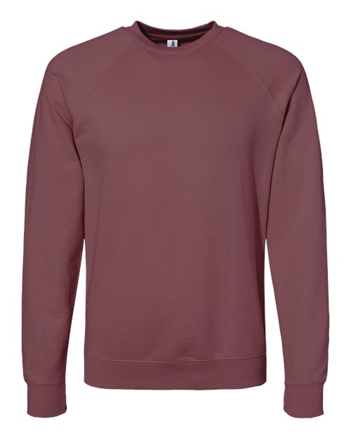 Independent Trading Co. SS1000C, Unisex Icon Lightweight Loopback Terry Crewneck Sweatshirt, Port