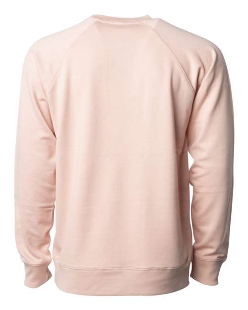 Independent Trading Co. SS1000C, Unisex Icon Lightweight Loopback Terry Crewneck Sweatshirt, Rose