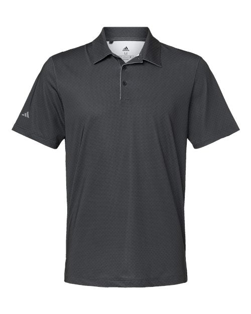 Adidas A498, Men's Ultimate365 Diamond Dot Print Polo, Black/ White/ Grey Three