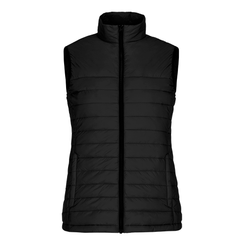 L00906 - Faro - Ladies Puffy Vest Black 906 Ladies Muskoka Trail team Women