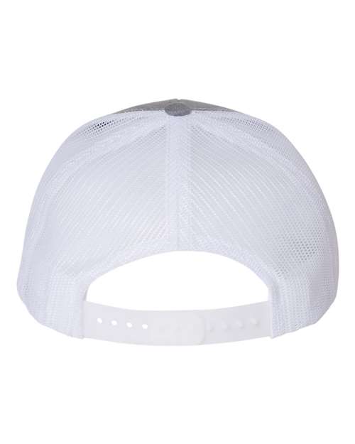 Richardson 112Y, Youth Trucker Snapback Cap, Heather Grey/ White