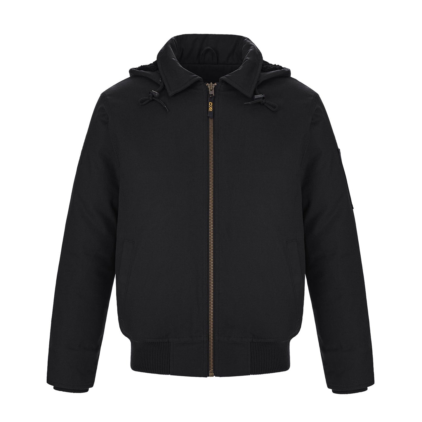 L00910 - Big Red - Cotton Canvas Bomber Jacket w/ Detachable Hood Black 910 adult carhartt CX2 Rugged mens sherpa