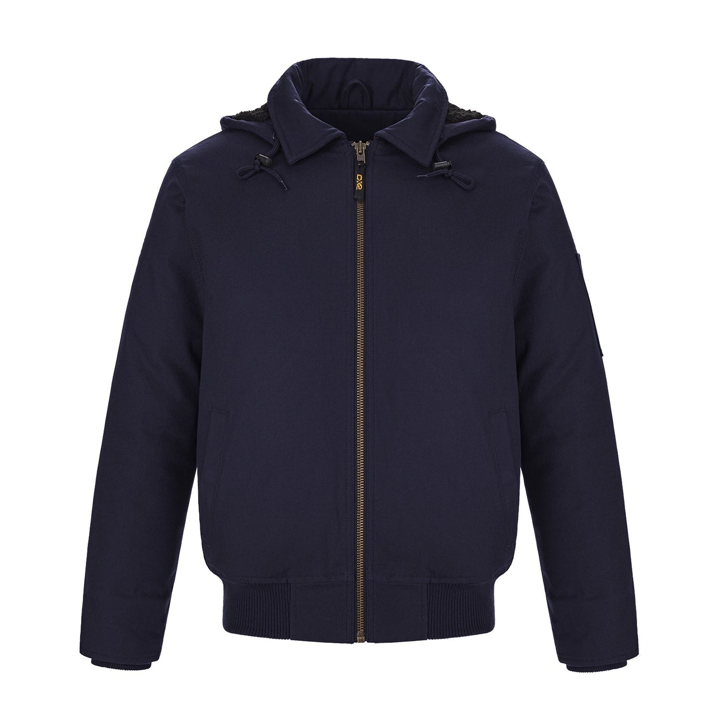 L00910 - Big Red - Cotton Canvas Bomber Jacket w/ Detachable Hood Navy 910 adult carhartt CX2 Rugged mens sherpa