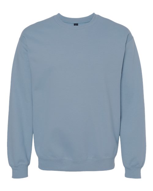 Gildan SF000, Unisex Softstyle Midweight Crewneck Sweatshirt, Stone Blue