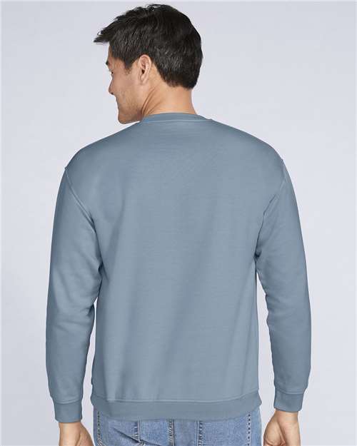 Gildan SF000 Unisex Softstyle® Midweight Crewneck Sweatshirt Cotton Cotton-Poly Blend Crewneck Fleece Midweight Moisture-Wicking Outerwear Polyester Regular Fit Spandex Sport / Athletic Super Heavyweight Sweatshirts & Fleece Tear-Away Label Tops Womens Womens Tops