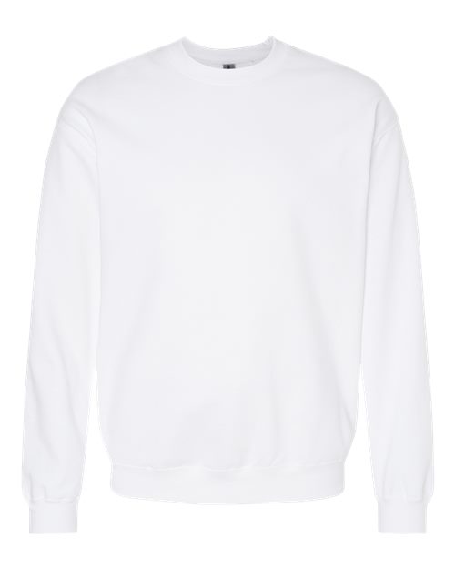 Gildan SF000 Unisex Softstyle® Midweight Crewneck Sweatshirt Cotton Cotton-Poly Blend Crewneck Fleece Midweight Moisture-Wicking Outerwear Polyester Regular Fit Spandex Sport / Athletic Super Heavyweight Sweatshirts & Fleece Tear-Away Label Tops Womens Womens Tops