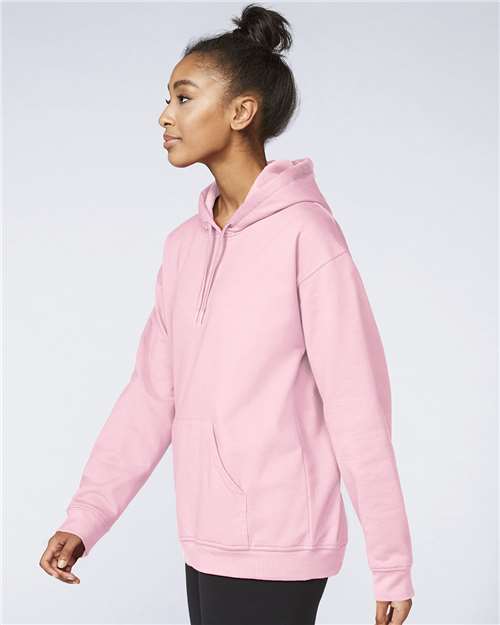 Gildan SF500 Unisex Softstyle® Midweight Hooded Sweatshirt Cotton Cotton-Poly Blend Fleece Hooded Insulated Jersey Midweight Moisture-Wicking Outerwear Pocket Polyester Regular Fit Spandex Sport / Athletic Super Heavyweight Sweatshirts & Fleece Tear-Away Label Tops Womens Womens Tops